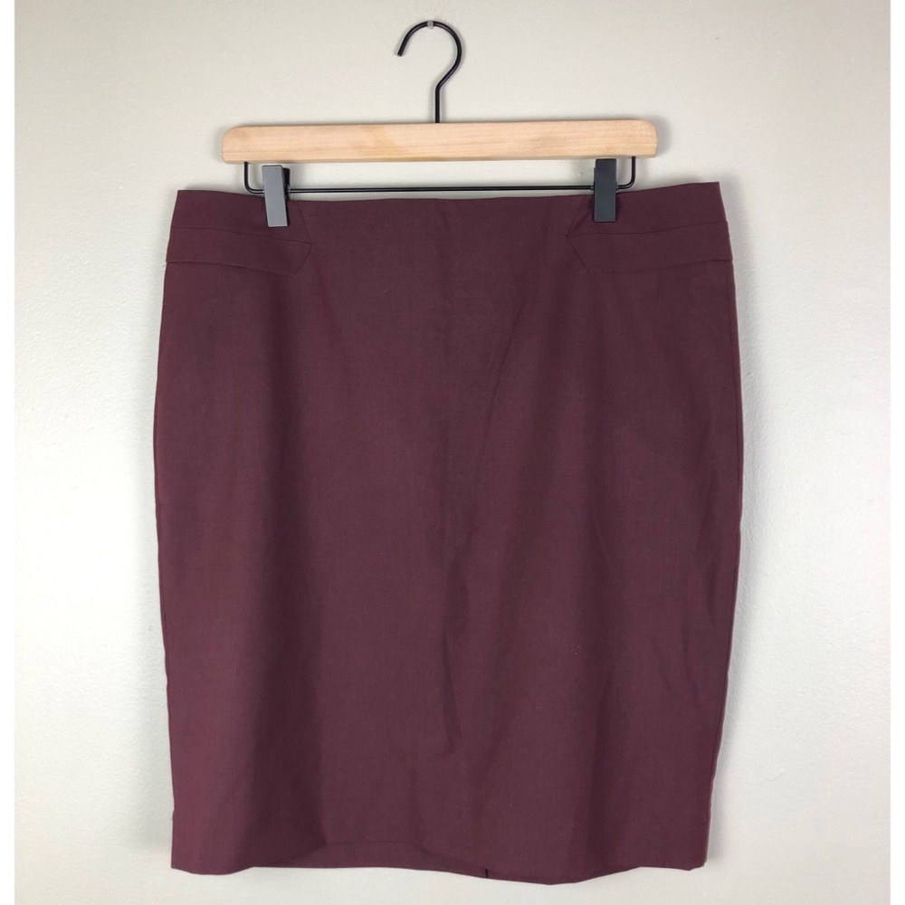 NWT The Limited Maroon Pencil Skirt Size 14
